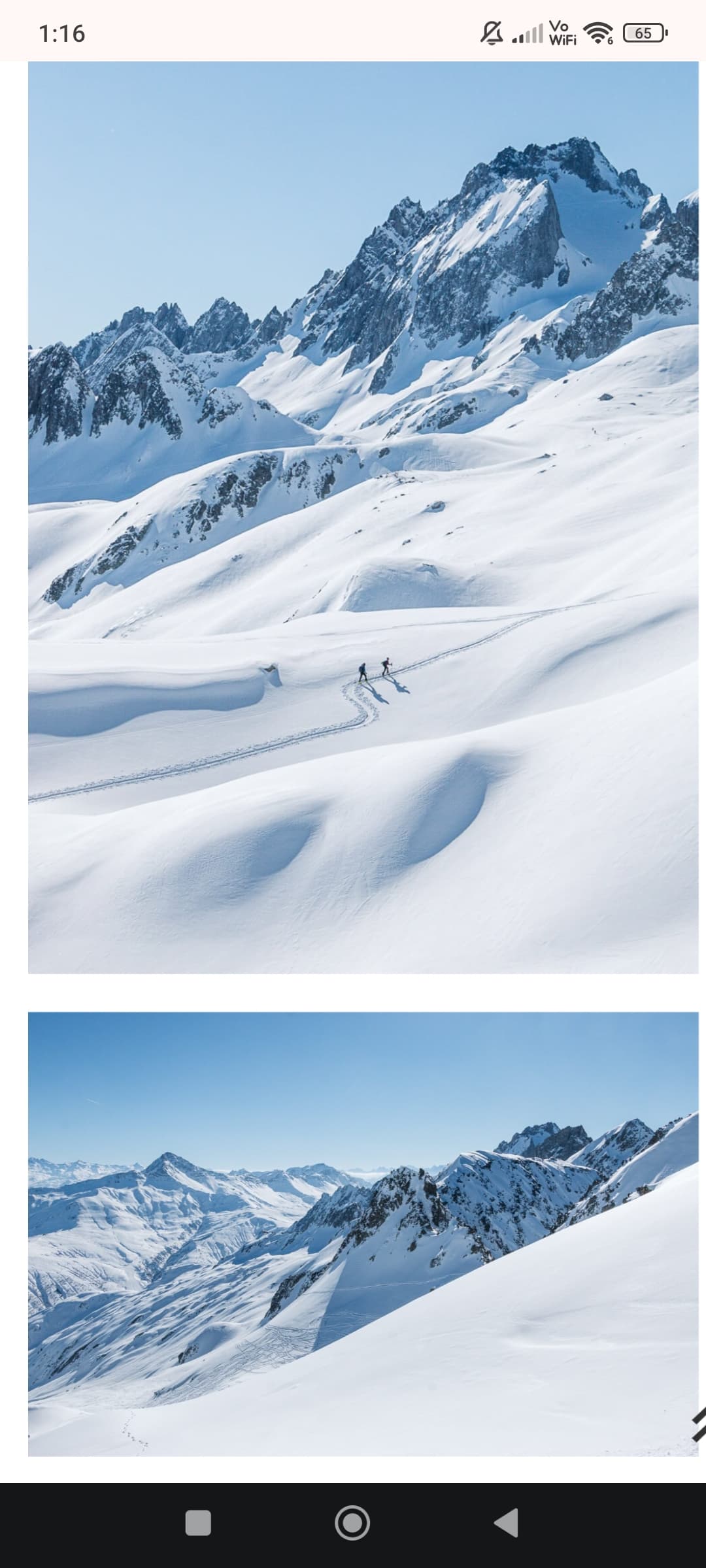 Randonnée a ski dans les lauzieres, col de montartier paradis de la rando · Ski touring in Hameau de celliers dessus